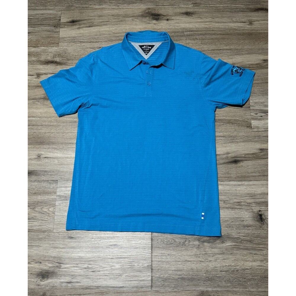 ADIDAS Adi Pure Light Blue Golf Club Polo Golf Shirt Medium Embroidered Sleeve